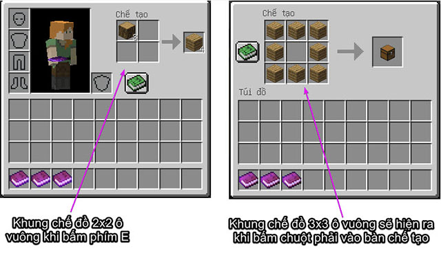 chế tạo trong Minecraft